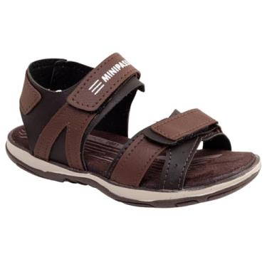 Imagem de Sandália Masculina Infantil Kids Papete Menino Minipasso Marinho e Marrom. (Marrom, BR, Criança de 4 a 8 anos, Numérico, 20)