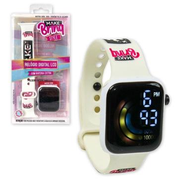 Imagem de Relógio Digital Infantil LCD Hora Cronômetro Troca Pulseira