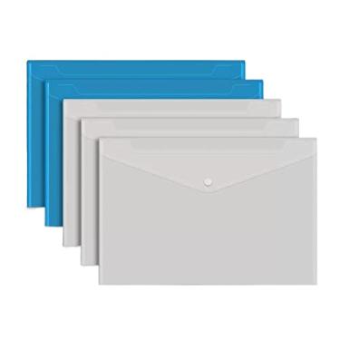 Imagem de Pastas de Arquivo 100 Pcs Plastic Color Mixing File Bag Large Capacity Data Ticket Organization Bag Test Paper Storage Bag Folder Office Suprimentos Organizador de Arquivos