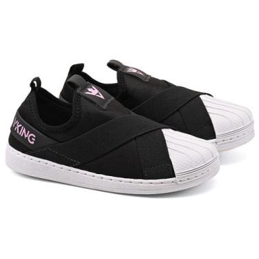 Imagem de Tênis escolar menina confortável slip Vking PR do 17 ao 33, 24, Preto,