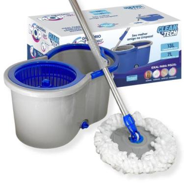 Imagem de Mop Esfregão Balde Giratório 13l Centrifuga Mágico Original - Clean Te