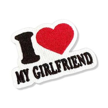 Imagem de V0014-001 I Love My Girlfriend Patch Bordado 7,2x5,0cm - BR44