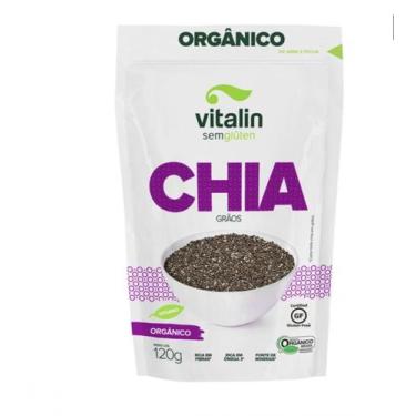 Imagem de Chia Grãos Orgânico Vitalin 120g - Grãos e Sementes
