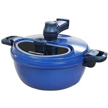 Imagem de LAMPCOOK com elevador de destaque, agitador automático para cozinhar [panela de cozinha sem as mãos] Frigideira antiaderente, lâmina giratória, drenagem de óleo, fácil de limpar, sem fio, tampa de