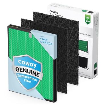 Imagem de Coway Conjunto de filtros de substituição para purificador de ar Airmega 150, preto/branco