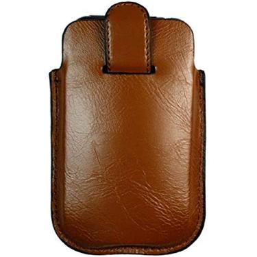 Imagem de Kroo Capa de couro premium BARE projetada para Apple iPhone 3G/3GS - Conhaque