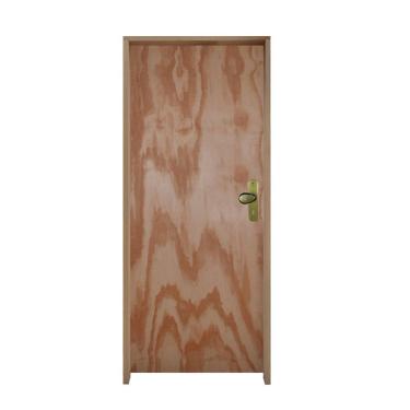 Imagem de Kit Porta Pronta Lisa 210X70Cm Esquerdo Batente 14Cm Fechadura Taco De Golf Rodam Portas