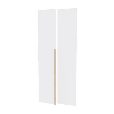 Imagem de Kit 2 Portas Para Guarda-roupa De Canto Reto Modular 95cm Jade Cabecasa Madeiramadeira Branco
