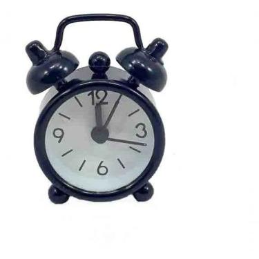 Imagem de Mini Relógio Despertador 6cm Preto Com Alarme