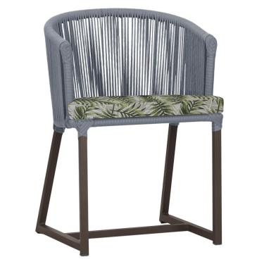 Imagem de Cadeira De Jantar Noronha Alumínio Marrom E5 Trama Original Prata