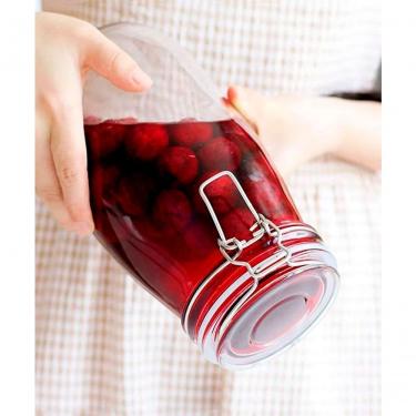 Imagem de Kit 5 Potes Vidro Tampa Hermético Vedação Conserva 1,5litros