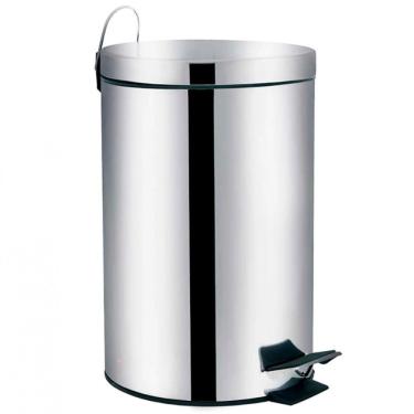 Imagem de Lixeira Mor Agata Com Pedal Em Aço Inox E Polipropileno 3l Prata