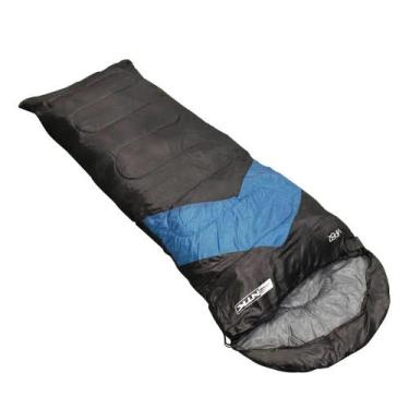 Imagem de Saco de Dormir Solteiro Viper Térmico Azul e Preto Nautika NTK, Preto 