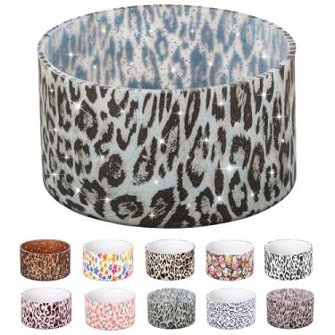 Imagem de Snowfall Bota De Silicone Com Glitter Para Copo Stanley 20-40 Oz, Capa Protetora Garrafa Água Hydro Flask 12-24 Oz (Smurfs Leopardo)