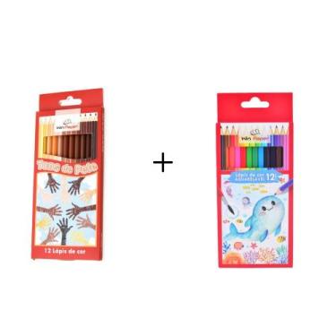 Imagem de Lápis de Cor Tons de Pele + Lápis de Cor Aquarelável - Win Paper
