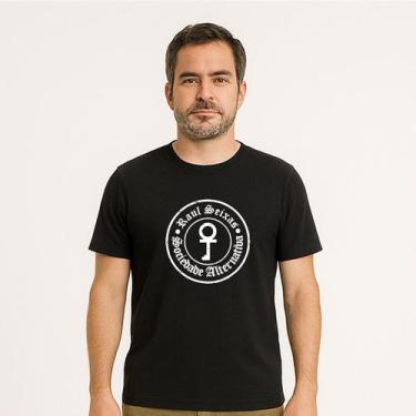 Imagem de Camiseta Preta Manga Curta Raul Seixas Música e Bandas - Original Cami