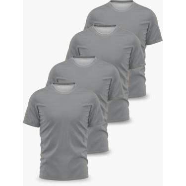 Imagem de Kit 4 Camisetas Básicas Dry Fit Lisa Tradicional - FORTE IMPRESSAO, G,