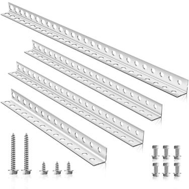 Imagem de Yaocom Kit de instalação universal de 4 peças de abridor de porta de garagem 66, 20, 35 cm, kit de instalação universal de abridor de porta de garagem galvanizado, suporte de ferro e montagem não