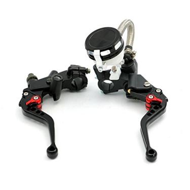 Imagem de Alpha Rider Reservatório de fluido da alavanca do cilindro mestre da embreagem do freio CNC de 7/8" apto para motocicleta Yamaha YZF R1 R6 1999-2015 R6S 2006-2009 FJR1300 2004-2005 WR450F 2009