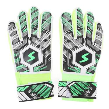 Imagem de Luvas do goleiro do futebol infantil 1 par de luvas de futebol de resistência ao látex para correspondências de treinamento materiais de nylon (6#)