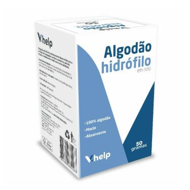 Imagem de Algodão V.Help Hidrófilo Em Rolo 50g