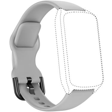 Imagem de Amzhero Pulseira Fitness Tracker de 16 mm para D26, pulseira de silicone macio de substituição para acessórios esportivos, cinza