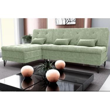 Imagem de Sofá Cama Chaise Versátil 3 Lugares Boucle - SV DECOR