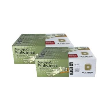 Imagem de Luva látex profissional c pó descarpack 200un tam p, P