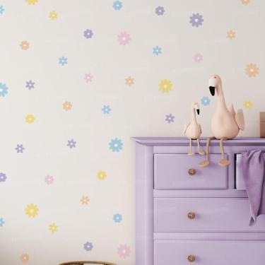 Imagem de Adesivo Parede Infantil Colorido Lavável Seguro Fácil Aplicação Ideal Para Quarto Criança Bebê Menina Menino Área Kids
