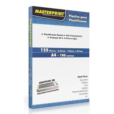 Imagem de Caixa De Plástico Para Plastificação A4 220x307mm 100 Lâminas - Masterprint