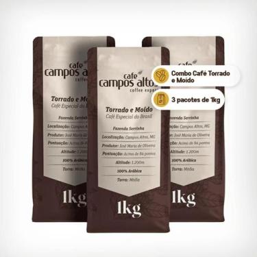 Imagem de Café Especial Kit 3kg Moído 100% Arábica - Café Campos Altos