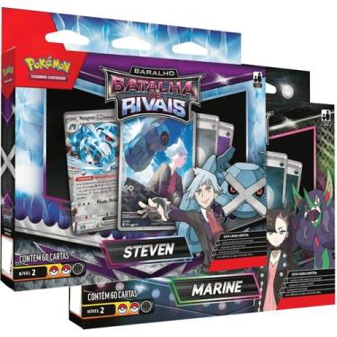 Imagem de Pokémon Baralho Batalha de Rivais Marine x Steven 2 Decks - Copag,  St