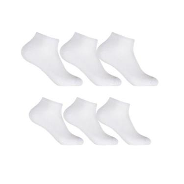 Imagem de Kit 6 Pares de Meias Invisível Masculina 39/43 Altomax, Branco, 39/43