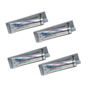 Imagem de Kit 04 Tinta Coloração Preto Azulado Nº 1.0 Mairibel 60g