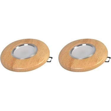 Imagem de Holofotes Embutidos Led 2 Pack Iluminação De Teto De Madeira Iluminação De Ponto De Acento Holofotes Direcionais De Montagem Embutida De Madeira Interna Para Sala De Estar Corre, 3000k, 7W