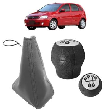 Imagem de Revestimento Coifa Com Aro Base E Manopla Alavanca Câmbio Manual Compatível Com Corsa 1999 Á 2012