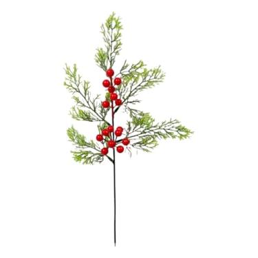 Imagem de ESSMOKO Decoração de mudas de plantas de Natal artificiais, acessórios de plantas decorativas de frutas vermelhas