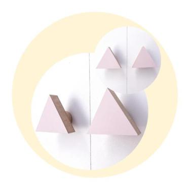 Imagem de 8 Puxadores Triângulos Infantil Porta Gaveta Cômoda Móveis - Hanger De