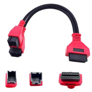 Imagem de Cabo adaptador 12+8 para Chrysler FCA 12 8 Gateway Security Bypass cabo compatível com conector universal Autel Maxisys para Dodge Ram Jeep