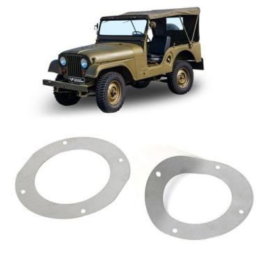 Imagem de Conjunto Flange Coifa Cambio e Reduzida Jeep Willys - Inox - Maxx Diam