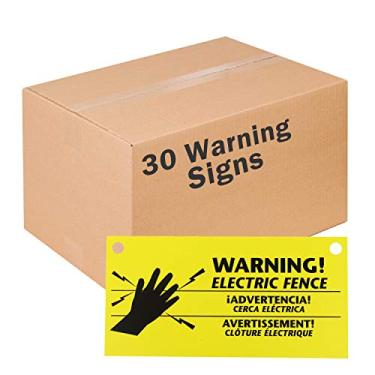 Imagem de Zareba Placas de aviso de cerca elétrica WS3 (pacote com 30), 30