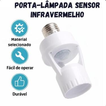 Imagem de Sensor de Presença E27 com Fotocélula para Lâmpadas LED de Alta Perfor