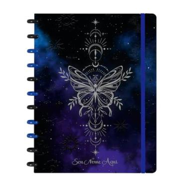 Imagem de Caderno de Discos Flex Inteligente Iscool Personalizado G Cosmos Borboleta