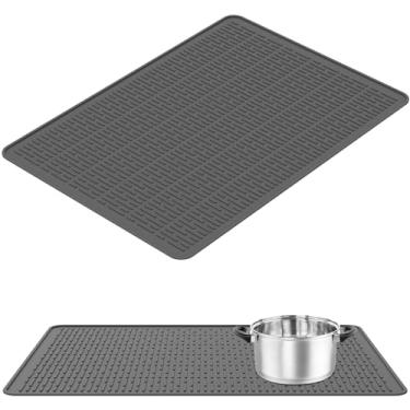 Imagem de Capas superiores de fogão de silicone para fogão elétrico, capas de fogão extra grandes de 71 x 50 cm, protetor de fogão de vidro resistente ao calor, tapete reutilizável para mesa de bancada de