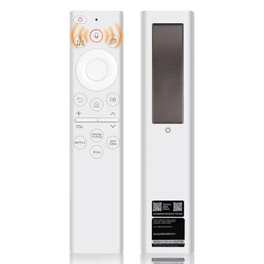Imagem de Controle remoto de voz solar BN59-01391A para Samsung Frame TV Remote com pesquisa por voz, aplicativos e carregamento solar para Smart TVs Samsung 2021-2023 Ultra HD 4K 8K Neo QLED Crystal UHD