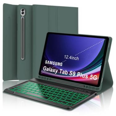 Imagem de Capa de teclado SENGBIRCH para Samsung Galaxy Tab S9 Plus 12.4
