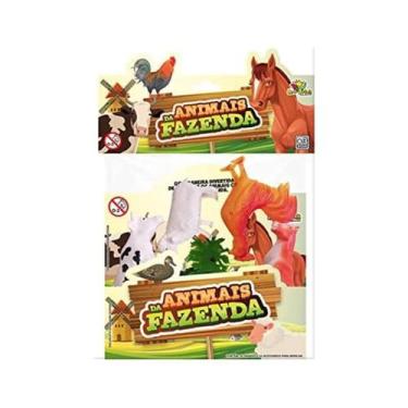 Imagem de Animais da Fazenda com 5 Animais e 2 Acessórios Art Brink