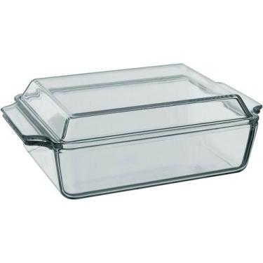 Imagem de ASSADEIRA TRAVESSA RETANGULAR HOME&CO COM TAMPA VIDRO TEMPERADO 1,5L 9
