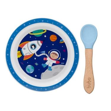 Imagem de Kit Refeição Introdução Alimentar Buba Pratinho Divertido e Colherzinh