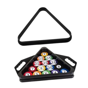 Imagem de Aymzbd Suporte Triangular para Mesa de Bilhar, Suporte Profissional Portátil para Iniciantes em Jogos de Sinuca Interna, Preto